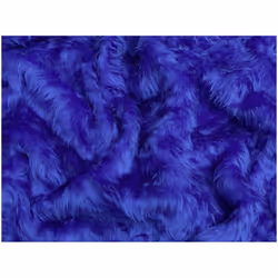 Minerva Short Pile Faux Fur Fabric - per metre - Cobalt Blue