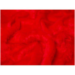 Minerva Short Pile Faux Fur Fabric - per metre - Red