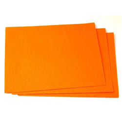 Minerva Self Adhesive 9x12inch Felt Fabric Sheets - each - Super Bright Orange