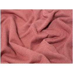 Minerva Jacquard Fleece Back Sweatshirt Stretch Knit - per metre - Maroon Pink