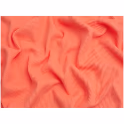 Minerva Cotton Waffle Textured Stretch Knit - per metre - Vivid Coral
