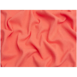 Minerva Cotton Waffle Textured Stretch Knit - per metre - Vivid Coral