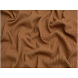 Minerva Cotton Waffle Textured Stretch Knit - per metre - Ginger