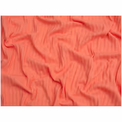 Minerva Jacquard Cotton Rib Stretch Knit - per metre - Vivid Coral