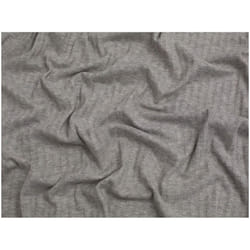 Minerva Jacquard Cotton Rib Stretch Knit - per metre - Cloud Grey