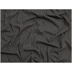 Minerva Jacquard Cotton Rib Stretch Knit - per metre - Charcoal