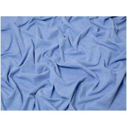 Minerva Melange Cotton Jersey Stretch Knit - per metre - Mid Blue
