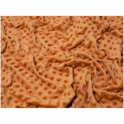 Minerva Embossed Dimple Plush Fleece - per metre - Caramel