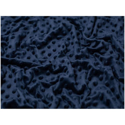 Minerva Embossed Dimple Plush Fleece - per metre - Navy Blue