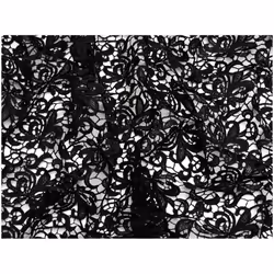 Minerva Heavy Guipure Lace Fabric - per metre - Black