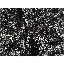 Minerva Heavy Guipure Lace Fabric - per metre - Black