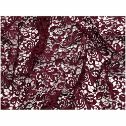 Minerva Heavy Guipure Lace Fabric - per metre - Burgandy