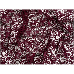 Minerva Heavy Guipure Lace Fabric - per metre - Burgandy
