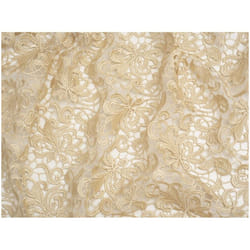 Minerva Heavy Guipure Lace Fabric - per metre - Champagne