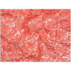 Minerva Heavy Guipure Lace Fabric - per metre - Coral