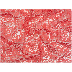 Minerva Heavy Guipure Lace Fabric - per metre - Coral