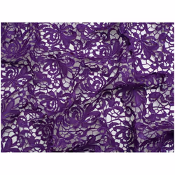 Minerva Heavy Guipure Lace Fabric - per metre - Purple