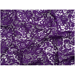 Minerva Heavy Guipure Lace Fabric - per metre - Purple