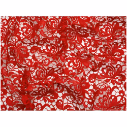 Minerva Heavy Guipure Lace Fabric - per metre - Red