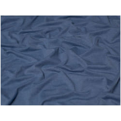 Minerva Heavy Cotton Jersey Stretch Knit - per metre - Melange Indigo Blue