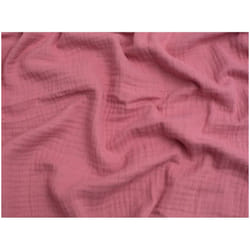 Minerva Cotton Triple Gauze - per metre - Rose Pink