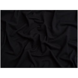 Minerva Core Range Recycled Cotton Jersey Stretch Knit - per metre - Black