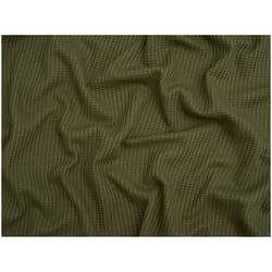 Minerva Waffle Textured Stretch Knit - per metre - Olive Green