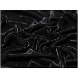 Minerva Triple Crown Velvet Fabric - per metre - Black