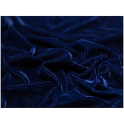 Minerva Triple Crown Velvet Fabric - per metre - Navy Blue