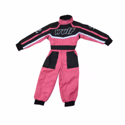 Wulfsport Cub Blue Kids Motocross Motorbike Kart Race Suit - Pink, L