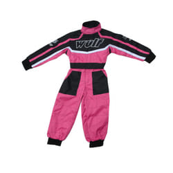 Wulfsport Cub Blue Kids Motocross Motorbike Kart Race Suit - Pink, L