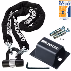 OXFORD HD Motorbike Motorcycle Chain Lock + Ground Anchor - 1.5M