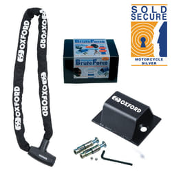 Oxford HD Motorcycle Chain Lock 1.5mx9.5m LK105 & Sold Secure Anchor LK397