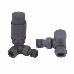 Corner Manual and Thermostatic Radiator Towel Rail Valves Anthracite