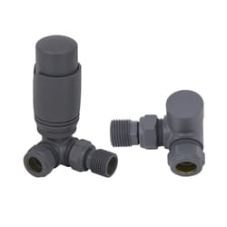 Corner Manual and Thermostatic Radiator Towel Rail Valves Anthracite