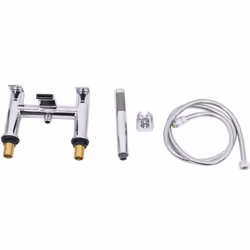 Chrome Bath Shower Mixer Tap Bathroom Faucet and Hand Held Shower Head Set