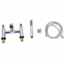 Chrome Bath Shower Mixer Tap Faucet with Hand Held Shower Head Set