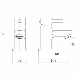 Cloakroom Basin Sink Mixer Tap Chrome Modern Bathroom Faucet