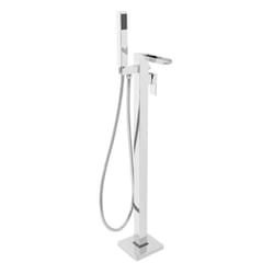 Free Standing Bath Shower Mixer Tap Bathroom Floor Standing Square Filler Kit
