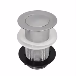 Chrome Unslotted Basin Sink Tap Push Pop Up Click Clack Brass Waste Plug