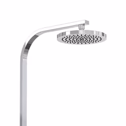 Modern Round Head Thermostatic Shower Set with 8" Overhead Rainfall Shower Taps