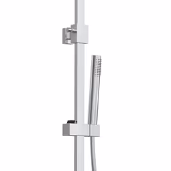 Modern Round Head Thermostatic Shower Set with 8" Overhead Rainfall Shower Taps