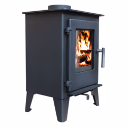 5KW Multifuel Stove Log Wood Burner Heating Fireplace Black Defra Approved Eco Design