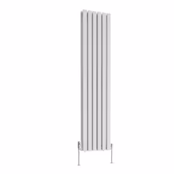 NRG Horizontal Vertical Designer D-shape Radiator Single Double Panel Bathroom Central Heating Rads White - 1800 x 410mm Doub ...