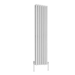 NRG Horizontal Vertical Designer D-shape Radiator Single Double Panel Bathroom Central Heating Rads White - 1800 x 410mm Double
