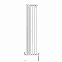 NRG Horizontal Vertical Designer D-shape Radiator Single Double Panel Bathroom Central Heating Rads White - 1800 x 410mm Double