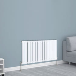 NRG Horizontal Vertical Flat Panel Designer Radiator Central Heating Radiator Rads - 600x1020mm Single, White