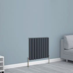 NRG Horizontal Vertical Flat Panel Designer Radiator Central Heating Radiator Rads - 600x612mm Double, Anthracite