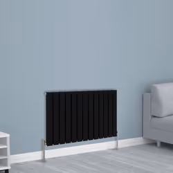 NRG Horizontal Vertical Flat Panel Designer Radiator Central Heating Radiator Rads - 600x884mm Double, Black