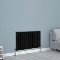 NRG Horizontal Vertical Flat Panel Designer Radiator Central Heating Radiator Rads - 600x884mm Double, Black